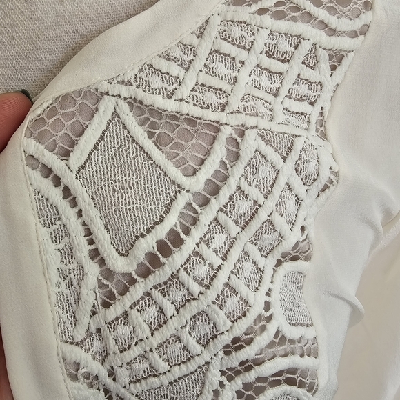 Twelfth Street by Cynthia Vincent "Both Sides Now" Lace Bib Blouse - Picture 4 of 12